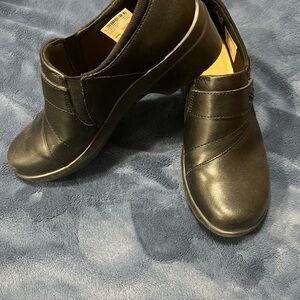 Womens Clarks Black Slip-On Shoes